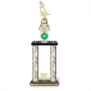 2 Column  Mascot Football Trophy