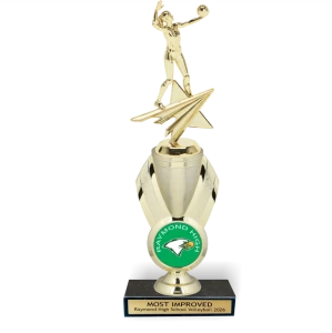 12" Mascot Volleyball Trophy