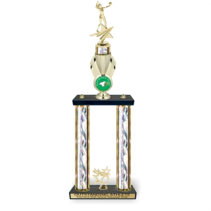 2 Column  Mascot Volleyball  Trophy
