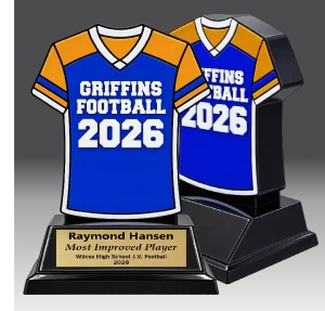 Custom  Football Team Jersey Sculpture
