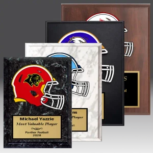 Custom Football Team Plaque with 3D Helmet