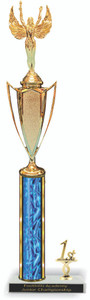 Traditional Round Column Trophy with Riser and Side Trim Traditional Round Column Trophy with Riser and Side Trim