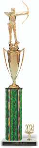 Traditional Rectangular Column Trophy with Riser and Side Trim Traditional Rectangular Column Trophy with Riser and Side Trim