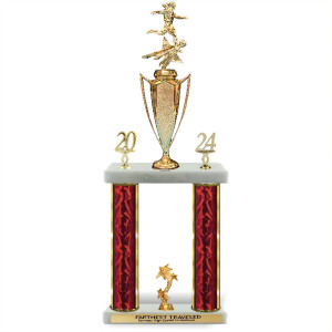 Traditional Dual Column Trophy with Riser