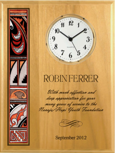 Alder Native Heritage Clock 9"X12" Alder Native Heritage Clock 9"X12"
