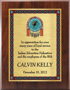 Gold Series - Native Heritage Plaque Gold Series - Native Heritage Plaque