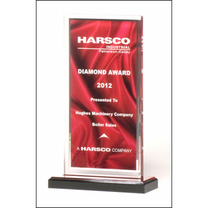 "Red Draped Satin" Clear Acrylic Award "Red Draped Satin" Clear Acrylic Award