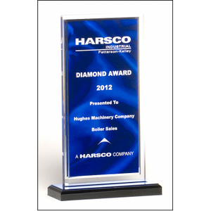 "Blue Draped Satin" Clear Acrylic Award "Blue Draped Satin" Clear Acrylic Award