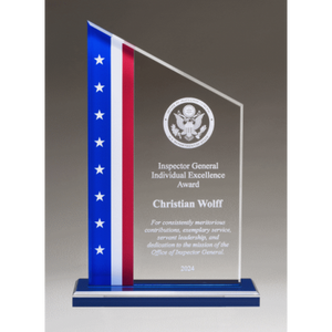 "American Flag" Zenith Series Acrylic Award "American Flag" Zenith Series Acrylic Award