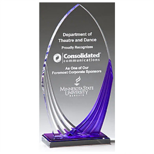 Tidal Series with Violet Accent Acrylic Award