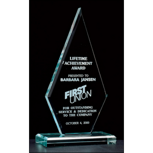 Elite Diamond Jade Acrylic Award - 10 1/2" Tall Elite Diamond Jade Acrylic Award - 10 1/2" Tall