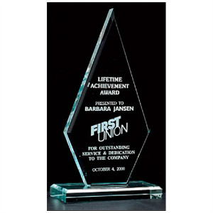 Elite Diamond Jade Acrylic Award