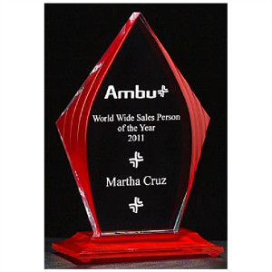 'Red Diamond" Acrylic Award