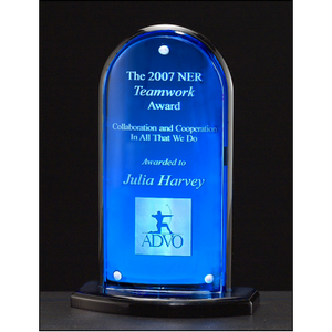 "Blue Arch" Acrylic Award - 8" Tall "Blue Arch" Acrylic Award - 8" Tall