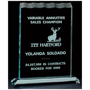 Tidal Wave Jade Acrylic Award