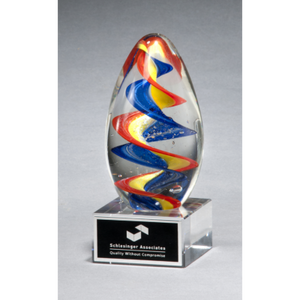 Egg-Shaped Art Glass Award - 6" Egg-Shaped Art Glass Award - 6"