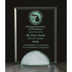 Apex Series Glass Award with Mirror Base Apex Series Glass Award with Mirror Base