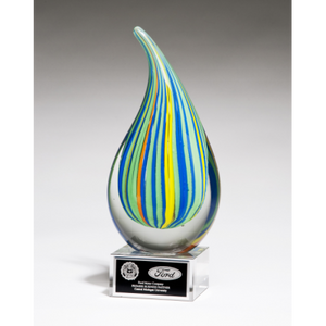 Multi-colored Art Glass Droplet - 8" Multi-colored Art Glass Droplet - 8"