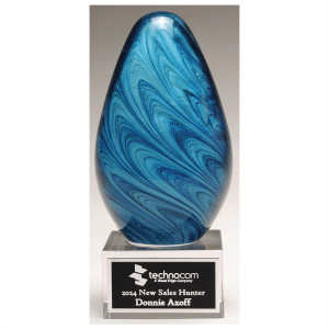 Blue and Green Art Glass