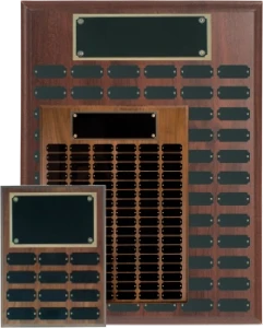 Solid Walnut Step Edge Perpetual Plaque
