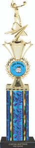 Classic Mascot with column on solid Black Marble Base Classic Mascot with column on solid Black Marble Base