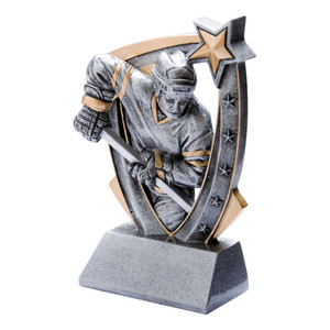 Hockey Shooter "3D Star" Resin Sculpture Trophy - 6" Tall Hockey Shooter "3D Star" Resin Sculpture Trophy - 6" Tall