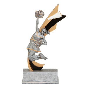 Cheer "Live Action" Resin Sculpture Trophy - 8" Tall Cheer "Live Action" Resin Sculpture Trophy - 8" Tall