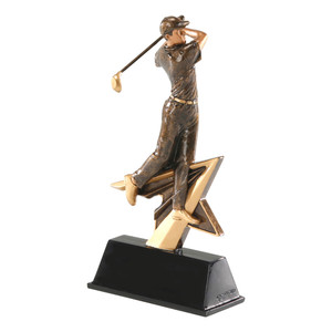 Golf "Star Power" Resin Sculpture Trophy - 7" Tall Golf "Star Power" Resin Sculpture Trophy - 7" Tall