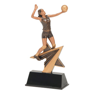 Volleyball "Star Power" Resin Sculpture Trophy - 7" Tall Volleyball "Star Power" Resin Sculpture Trophy - 7" Tall