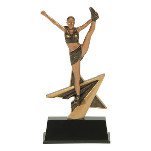 Cheer "Star Power" Resin Sculpture Trophy - 7" Tall Cheer "Star Power" Resin Sculpture Trophy - 7" Tall