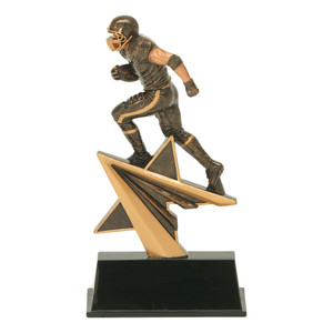 Football "Star Power" Resin Sculpture Trophy - 7" Tall Football "Star Power" Resin Sculpture Trophy - 7" Tall