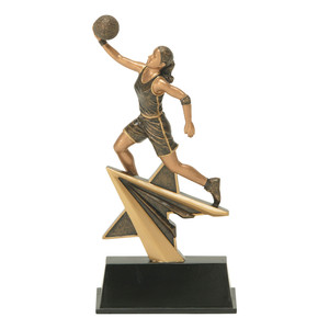Basketball Female "Star Power" Resin Sculpture Trophy - 7" Tall Basketball Female "Star Power" Resin Sculpture Trophy - 7" Tall