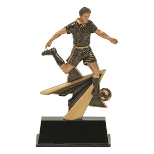 Soccer Male "Star Power" Resin Sculpture Trophy - 7" Tall Soccer Male "Star Power" Resin Sculpture Trophy - 7" Tall