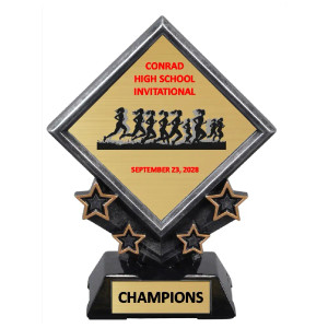 Victory Star Diamond Sports Plate Holder with Full Color Art