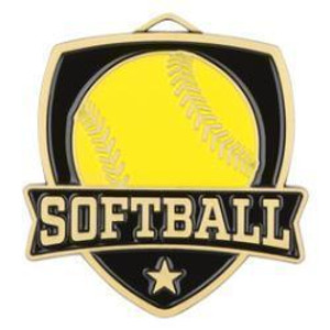 2" Softball Shield Medal 2" Softball Shield Medal