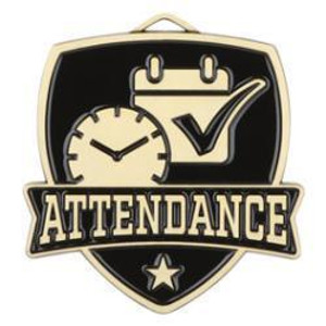 2" Attendance Shield Medal 2" Attendance Shield Medal