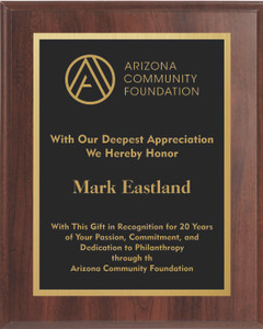 Laser Engraved Classic Cherry Finish Plaque Laser Engraved Classic Cherry Finish Plaque