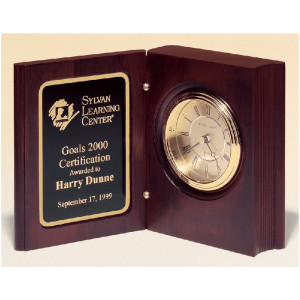 Hand Rubbed Mahogany Finish Book Clock