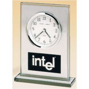 7 1/4" x 4 7/8" Glass Clock