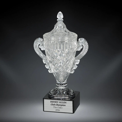 Elizabeth Crystal Cup on Black Pedestal Base