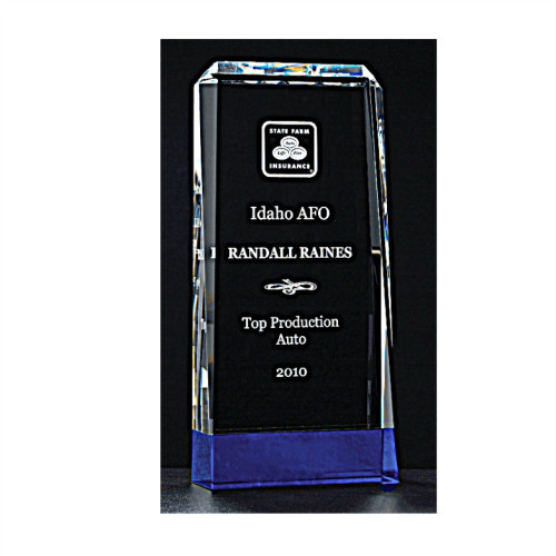 Premium Series Clear Crystal with Cobalt Blue Crystal Base