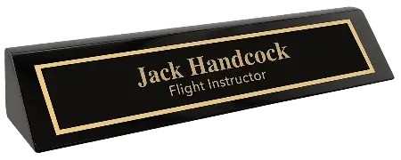 10 1/2" Black Piano Finish Desk Wedge