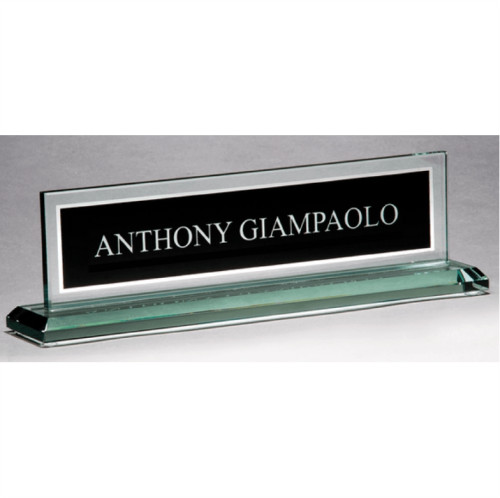 10" x 2 3/4" Glass Name Plate