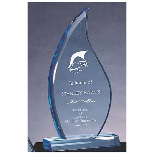 "Flame" Blue Acrylic Award