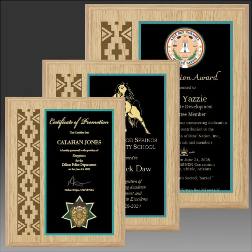 Simulated Oak Native Heritage Plaque