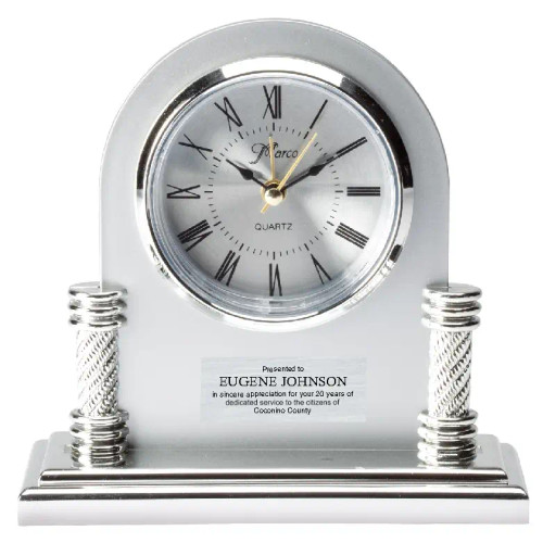 5" Dome Clock with Rope Pillars