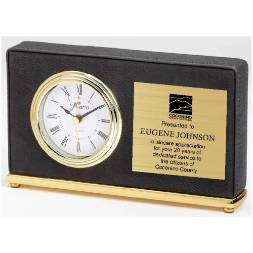 Black Wood and Gold Clock