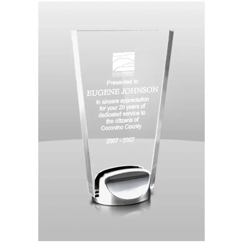 Modern Acrylic on Chrome Base