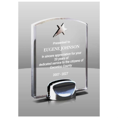 Modern Acrylic on Chrome Base