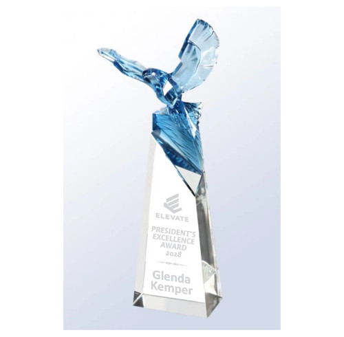 Eagle's Triumph Pate De Verre Optic Crystal Award